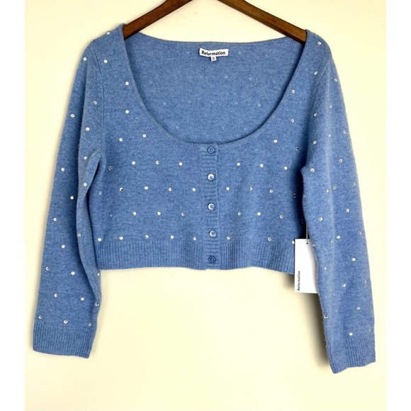 Reformation Sweaters - NWT Reformation Nathalia Regenerative Wool Crop Cardigan (size XL)